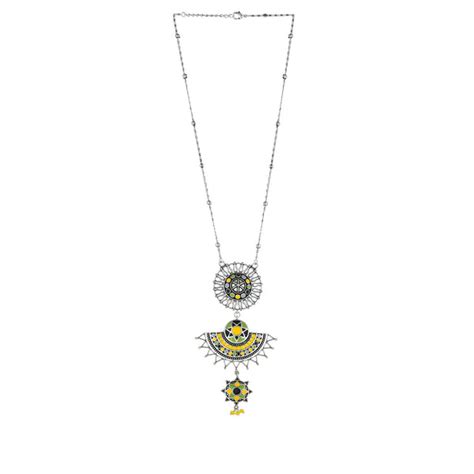 Folklore Enamelled Tribal Long Necklace – VOYLLA