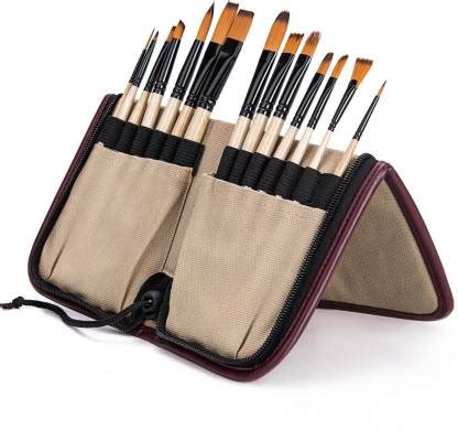 Flipkart.com | Bianyo Artist Paint Brush Set in Zippered Black Pouch