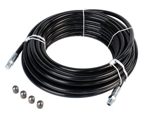 Buy Sewer Jetter Hose & 4 Nozzles 1/4in.x 100ft. 4800 PSI & 4.8 Button ...