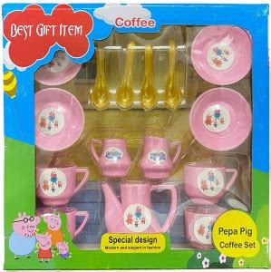 Varietyplus Pig Coffee Set Party Pretend Kitchen Playset for Kids - Pig ...