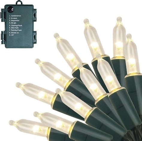 Buy Twinkle Star 50 LED Battery Operated Christmas Lights 16 ft Mini ...