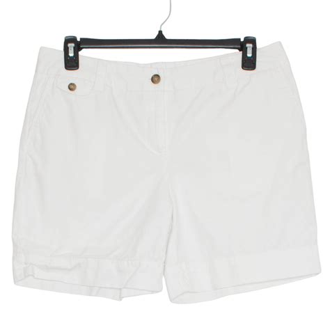 NWOT Lands End Womens Shorts Weekend Chino White Plus Size 14 LC | eBay