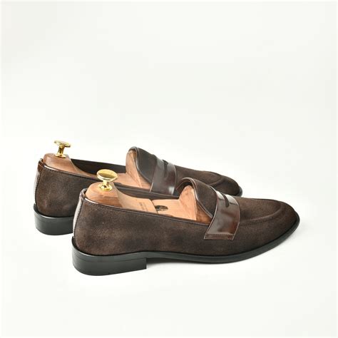 Suede Slip ons with Saddle - Brown – Lozano