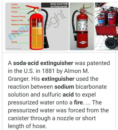 How the soda acid fire extinguisher is formed ? - Brainly.in