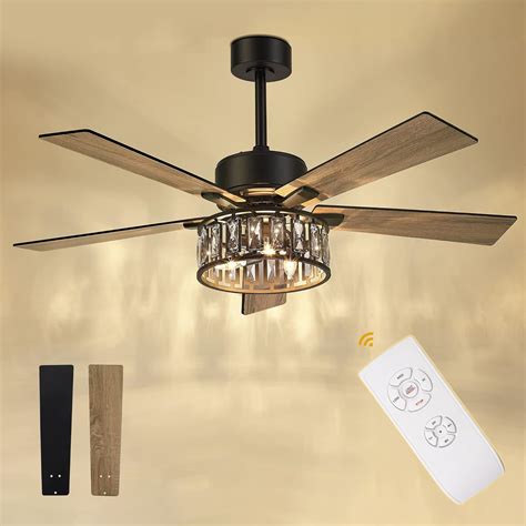 AUTELO Modern Ceiling Fan, 52 Inch Ceiling Fans with Lights and Remote ...