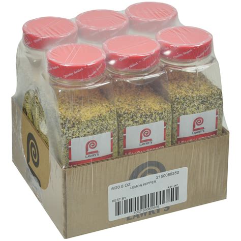 Lawry's, No MSG Lemon Pepper Seasoning, 20.5 oz. (6 Count) - RocketDSD