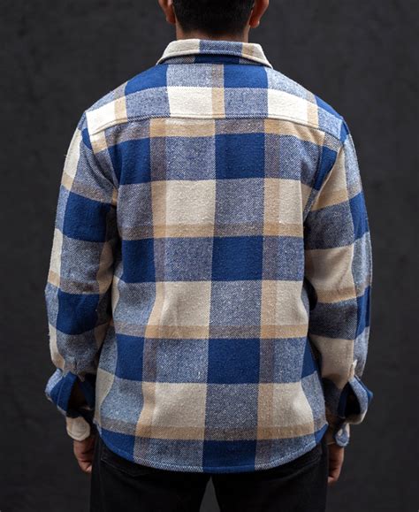 Blue And Off White Checked Full Sleeves Shirt | Stylish & Versatile ...