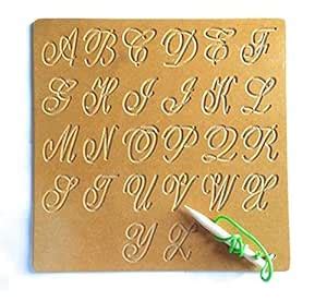 Prime Keys Cursive Writing Practice Tracing Wooden Board for Kids ...