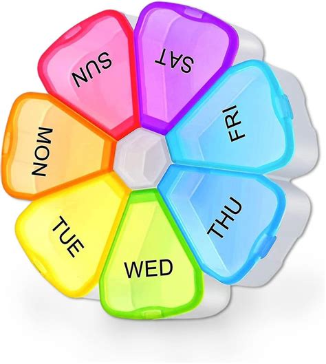 Amazon.com: Premium Round Pill Box Organiser - BPA Free - Travel Tablet Boxes - Easy to Open ...