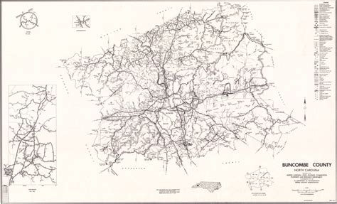 1972 Road Map of Buncombe County, North Carolina