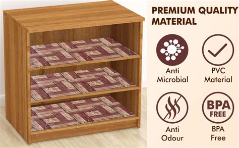 Yellow Weaves PVC Wardrobe/Kitchen/Drawer Shelf Mat 5 Mtr Roll, 45 X ...