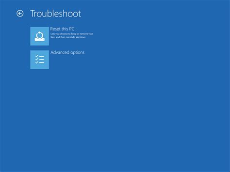 Advanced Options Troubleshoot 的图像结果