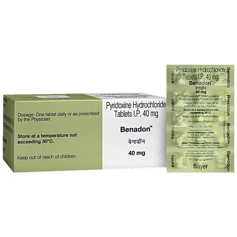 Buy Benadon Pyridoxine Hydrochloride Tablet - Boosts Immunity Online at ...