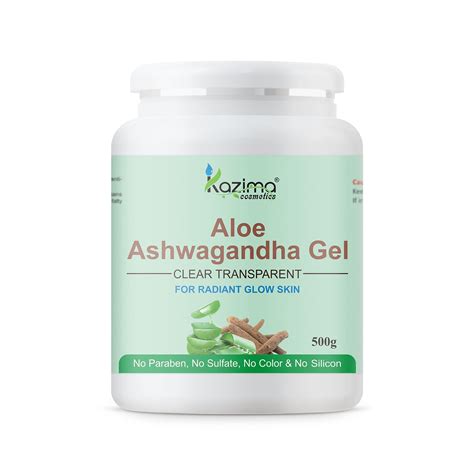 KAZIMA Aloe Ashwagandha Gel for Face, with Aloe Vera & Ashwagandha for ...