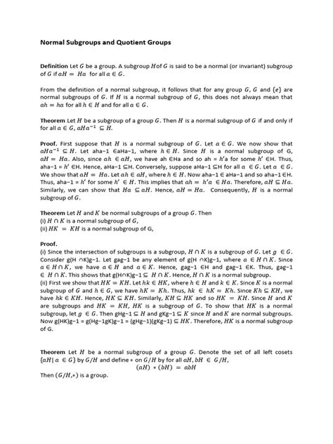 Image result for Normal Subgroup PDF