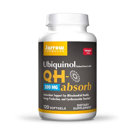 Buy Jarrow Formulas Qh-Absorb Formulas Ubiquinol 100 Mg - 120 Count ...