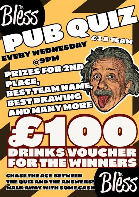 The Bless Pub Quiz!!, 11-17 Chapel Street, DE1 3GU Derby, United ...