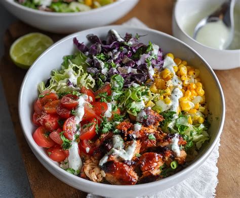 Delicious BBQ Chicken Ranch Bowl Recipe