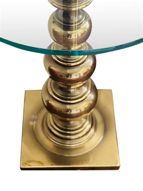 Vintage Stiffel Brass Floor Lamp with Glass Table For Sale at 1stDibs ...