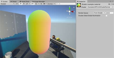 Unity Write Normal Shader 的图像结果