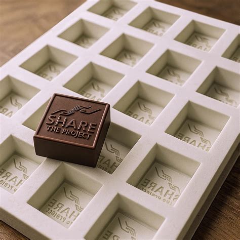 Custom Chocolate Mold With Logo – Personalized Silicone Candy Mold for ...