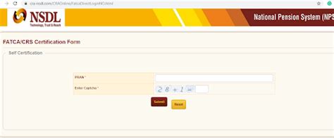 NPS subscribers can self-certify their FATCA declaration online