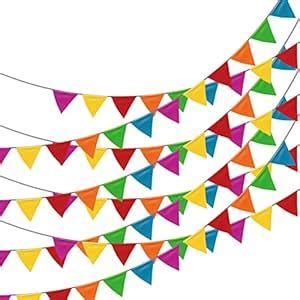 Loopjoygame 250pcs Multicolor Pennant Flags,LOOBJOYGAME 263Ft Nylon ...