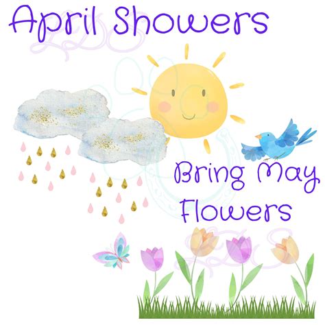 April Showers Bring May Flowers, Png, Spring, Birds, Flowers, Blooms ...