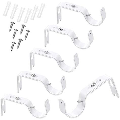 Frienda Adjustable Curtain Rod Brackets - Set of 6 - Silver India | Ubuy