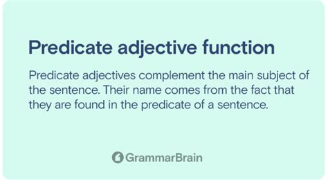 Image result for Predicate Adjective Examples