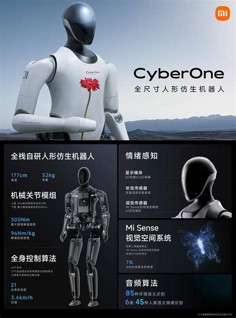 小米发布全尺寸人形仿生机器人“CyberOne”，概念股一览_雷军展示全尺寸人形仿生机器人_科技_金融界