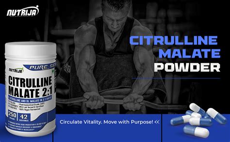 NutriJa Citrulline Malate Powder 250 Grams | 42 Servings | Boosts ...
