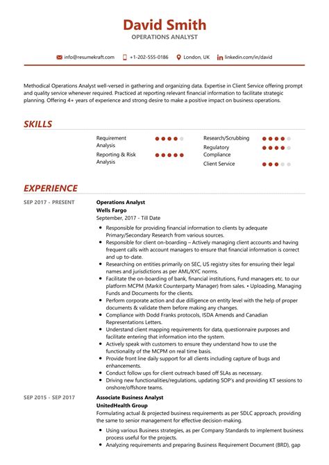 Operations Analyst Resume Sample in 2026 - ResumeKraft