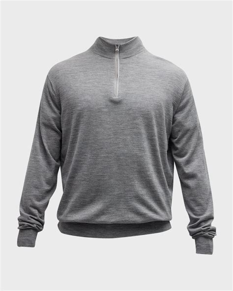 Peter Millar Men's Crown Comfort Quarter-Zip Sweater | Neiman Marcus