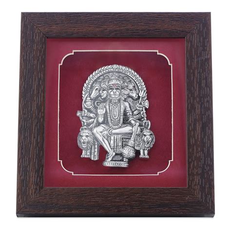 Panchmukhi Hanuman Silver Mural | Idols - Reliance Jewels