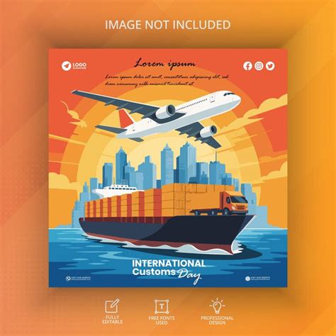 International customs day global logistics and trade celebration post ...