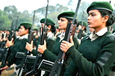: Agartala: Women cadets parade during a dress rehearsal