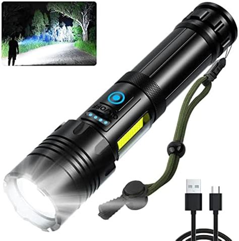Rechargeable LED Flashlights High Lumens: 120000 Lumen Super Bright ...