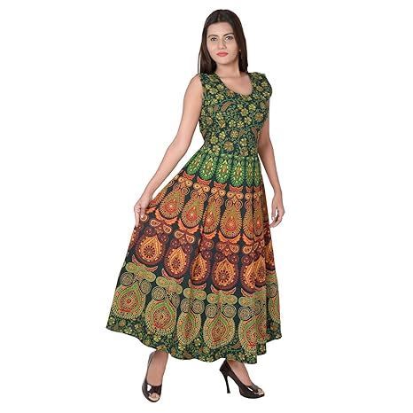 Buy Monique Brand Present Rajasthani Traditional Cotton Designer Long ...