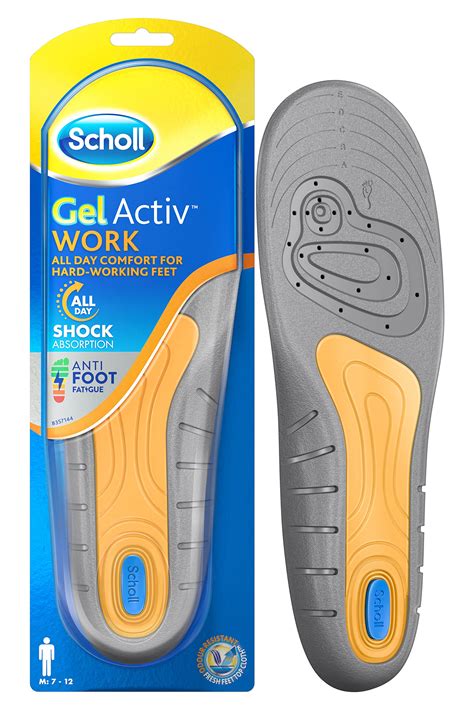 Scholl Gel Active Men's Work Insoles - Ultimate Comfort and Support ...