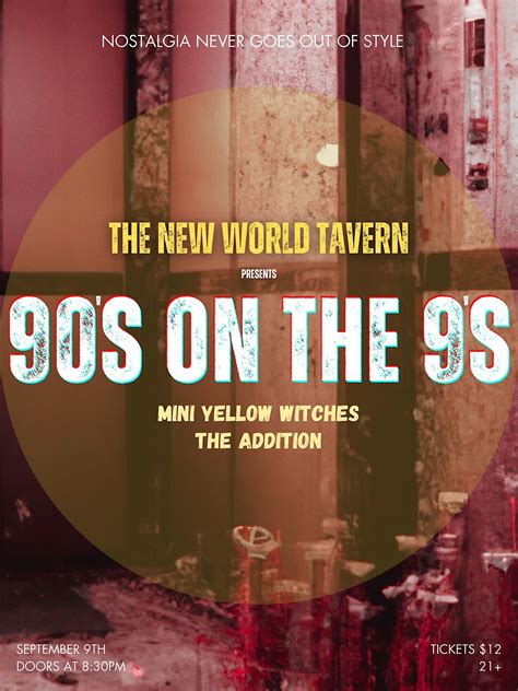 The New World Tavern Presents: 90s on the 9s, The New World Tavern ...