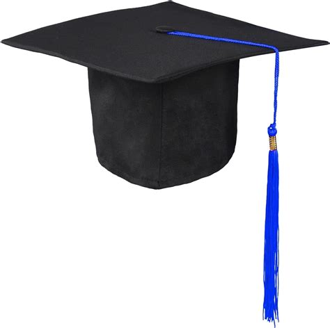 Black Graduation Cap Blue Tassel
