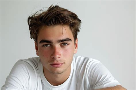 Beautiful youngman indoor studio photo shoot image white background ...