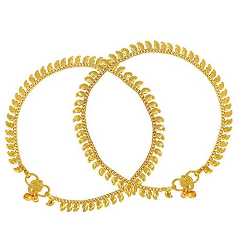 Memoir Gold plated Traditional Payal, Pajeb, Ethnic Anklet Fashion ...