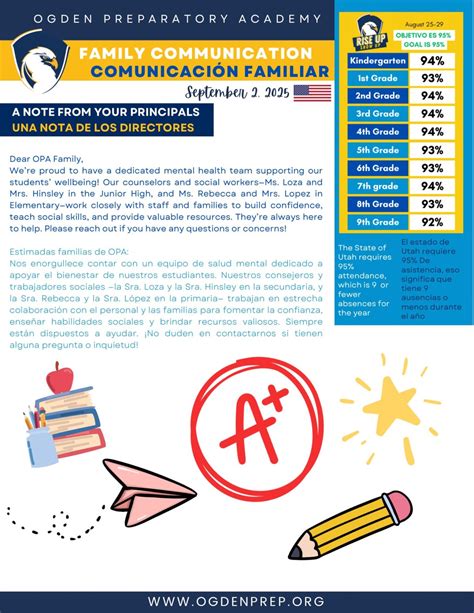 Family Communication - 9/2/25 - Ogden Preparatory Academy