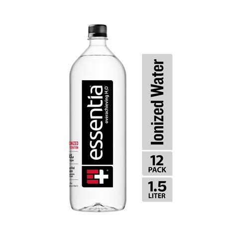 Essentia Water; Ionized, Alkaline 1.5 Liter Bottles; Case of 12 ...