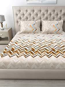 Buy Mafatlal Autumn Delight Pure Cotton King Size Bedsheet with Pillow ...