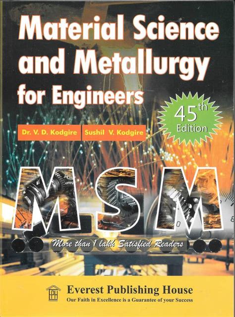 Material Science and Metallurgy for Engineers 45th Edition: Buy ...