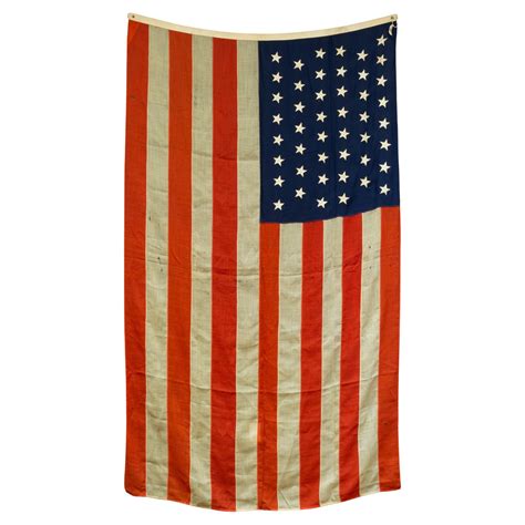 Monumental Linen American Flag with 48 Stars c.1940-1950 at 1stDibs ...