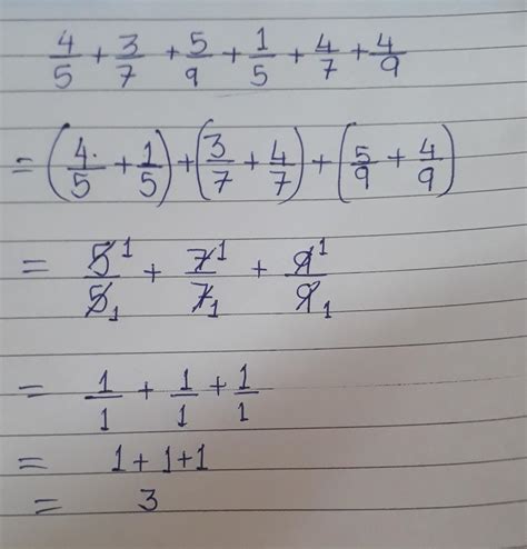 [tex] \frac{4}{5} + \frac{3}{7} + \frac{5}{9} + \frac{1}{5} + \frac{4 ...